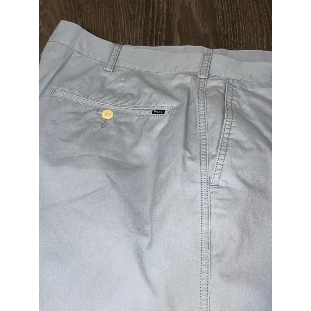 Polo Ralph Lauren Pants Mens 36X32 ‎ Blue Slim Stretch Chino Classic Flat Front